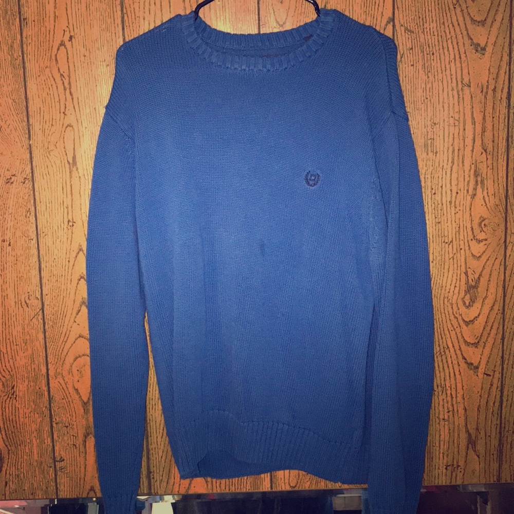 Blue on blue vintage chaps crew neck